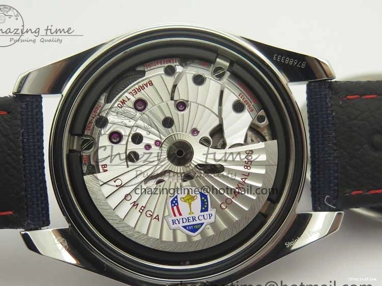 0426 EasyCare Aqua Terra Master Ryder Cup Edition VSF 1:1 Best Edition White Textured Dial on Blue Nylon Strap A8500 Super Clone 8016